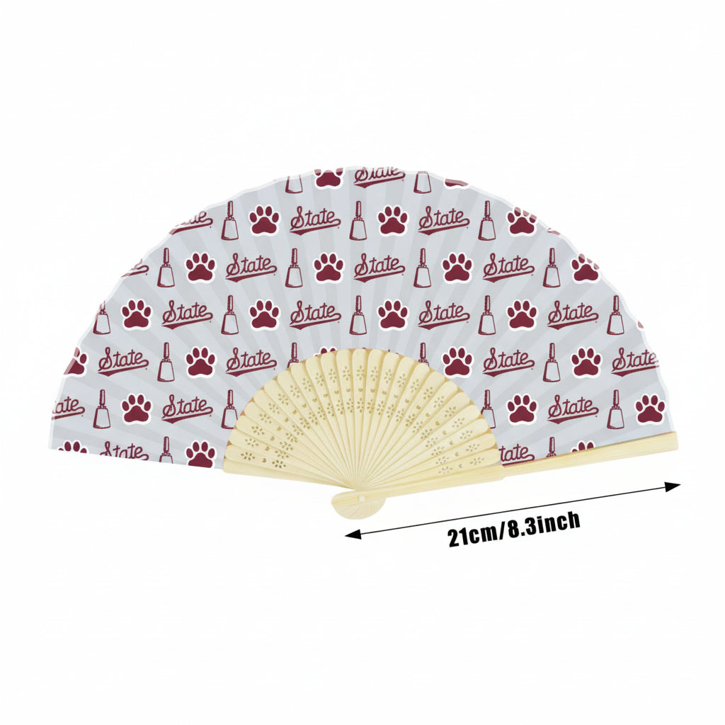 Mississippi State Pattern Handheld Folding Fan