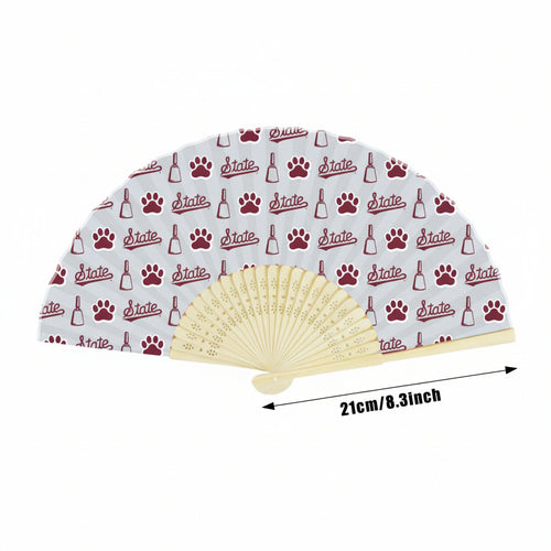 Mississippi State Pattern Handheld Folding Fan