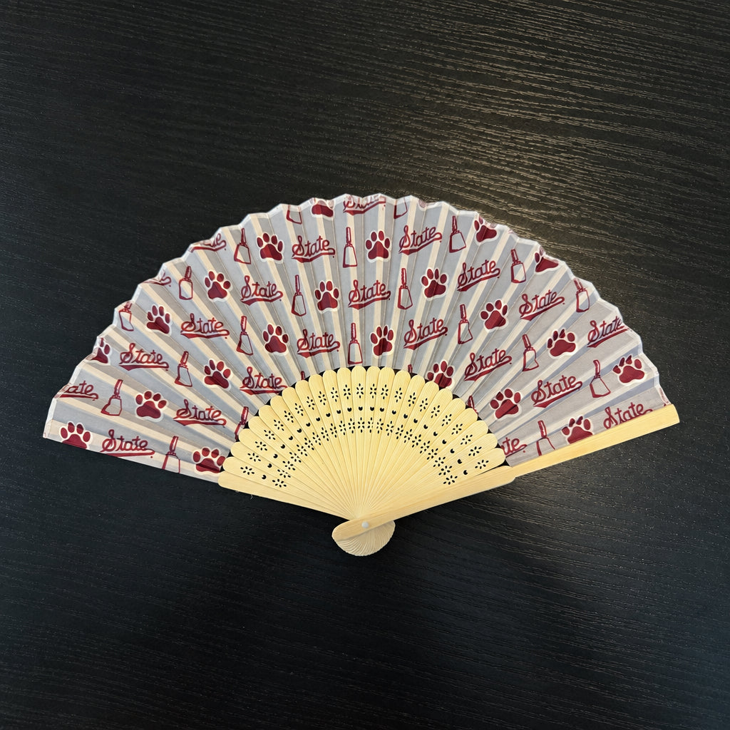 Mississippi State Pattern Handheld Folding Fan